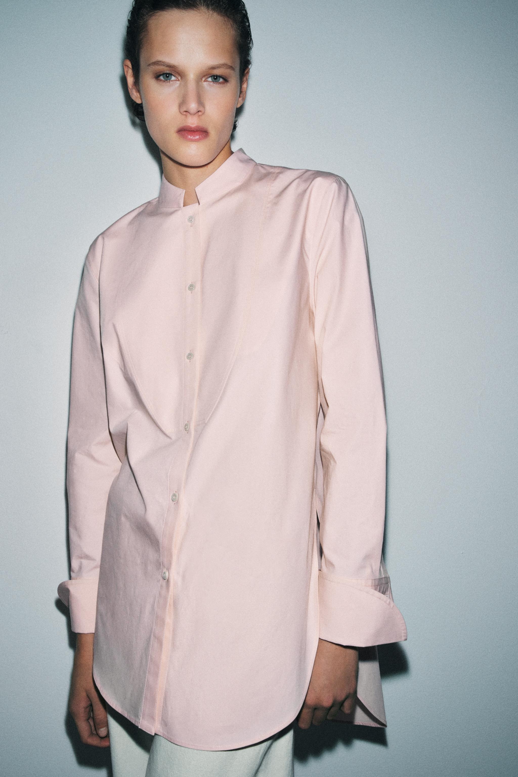 ASYMMETRIC POPLIN SHIRT ZW COLLECTION